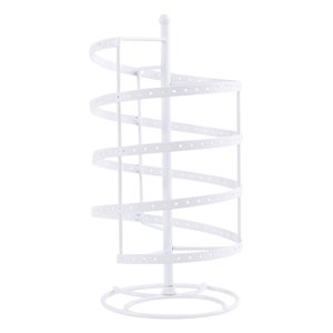 Ioensy - Expositor De Joyas Giratorio De 360 Grados Para Pendientes, Color Blanco