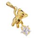 thumbnail image 1 of Dije Oso Estrella, Circón Blanco, Enchapado Oro 18k, Regalo Dorado, 1 of 4