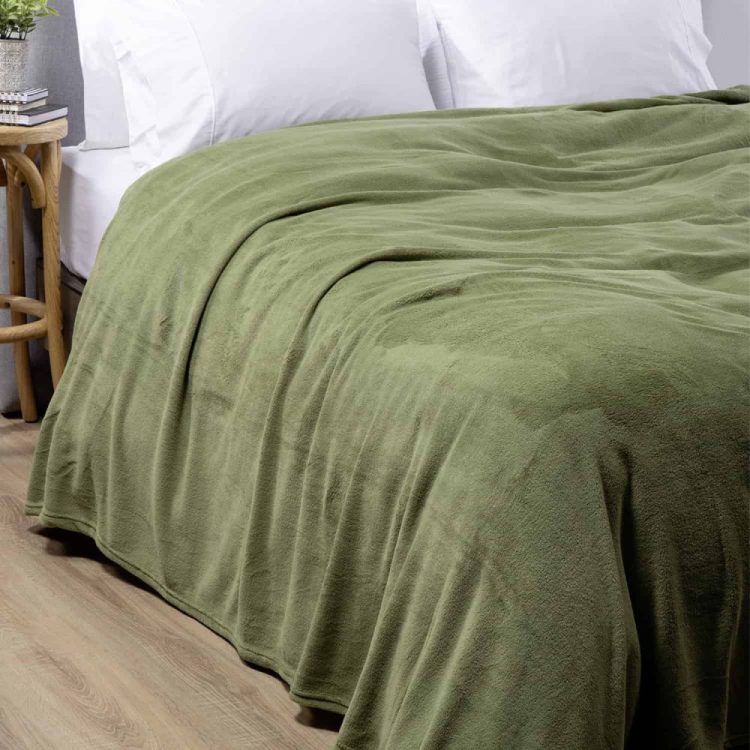 Zahr - Frazada Flannel Doble Verde 2 Plazas
