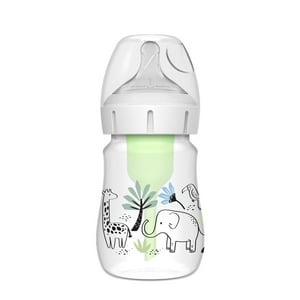 Dr. Brown'S - Mamadera Anticólico Boca Ancha 150Ml, Elefante & Jirafa En La Jungla