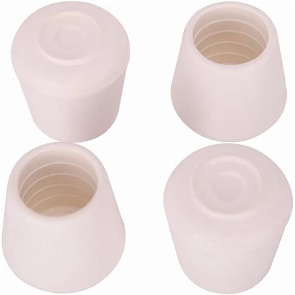 Puntas de goma para patas Rocky Mountain Goods de 2.54 cm, blancas (paquete de 4)