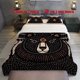 thumbnail image 1 of 3pcs Owl Black Bear Art Design Themed Bedding Set Duvet Cover and Pillowcases, 1 of 5