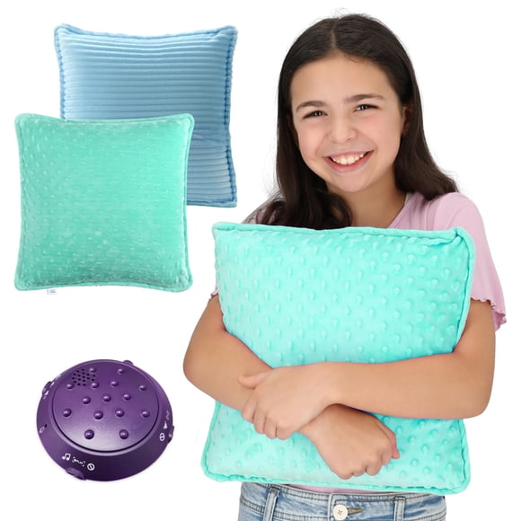 Almohada sensorial vibratoria, suministros especiales para niños y adultos, color azul