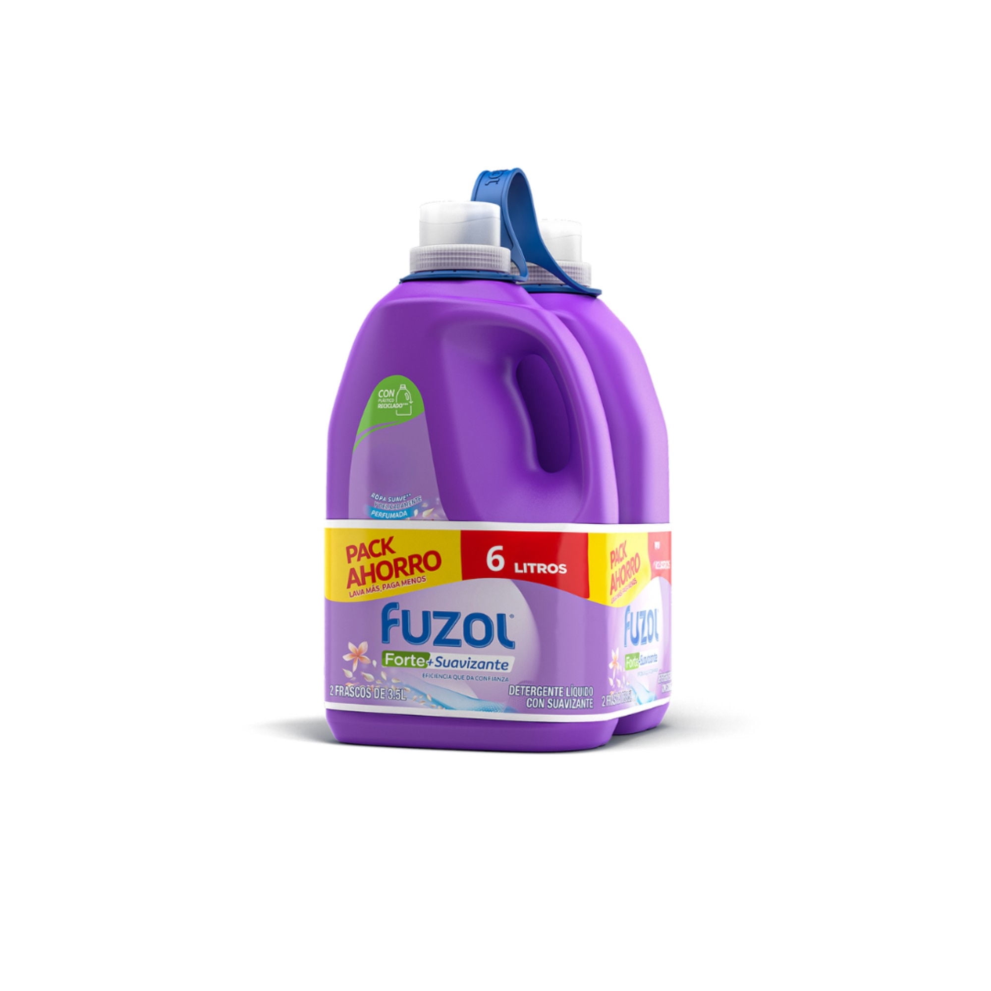 Detergente Líquido Forte Con Suavizante Botella Pack L g Fuzol