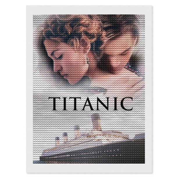 Titanic Kits de Pintura de Diamantes para Adultos 5D DIY Diamond Art Kits Full Drill Diamond Dots para Regalo Decoración de Pared y Relajación Artes de Gemas 30*40cm