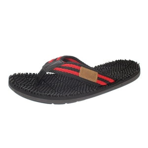 Sandalia Negro/Rojo Vía Franca