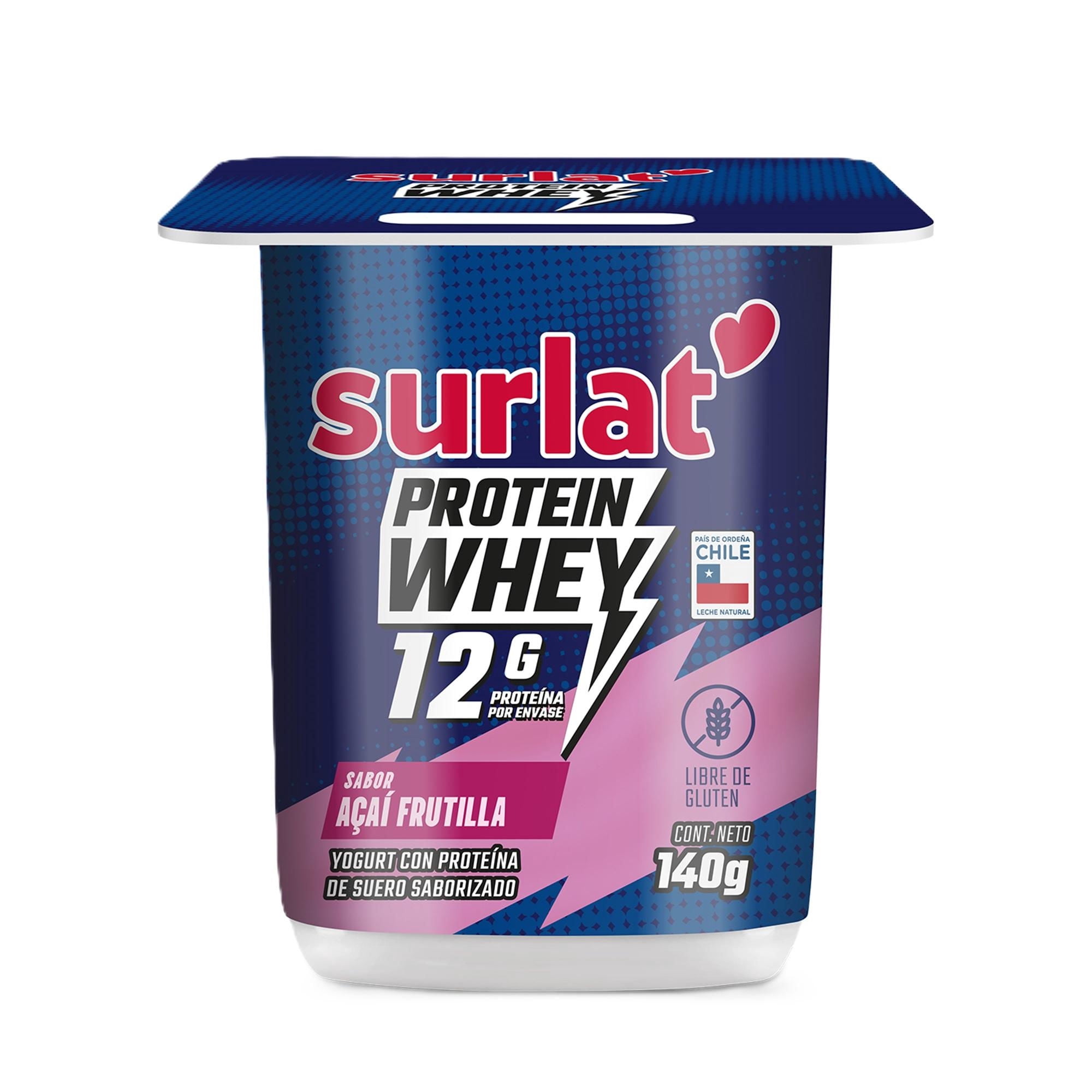 Yoghurt Whey Protein Acai Frutilla 140 ml Surlat