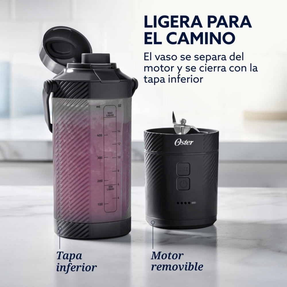 Licuadora portátil Oster GoMAX 590 ml Negro, foto 7