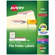 thumbnail image 1 of Etiquetas para carpetas de archivos AVERY TrueBlock, 2/3 x 3,44 pulgadas 1500, blanco/rojo, 1 of 8