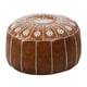 thumbnail image 4 of Cojín Sin Relleno De Cuero Artificial Bordado Artesanal Para Decoración Del Hogar Marrón Oscuro, 4 of 5