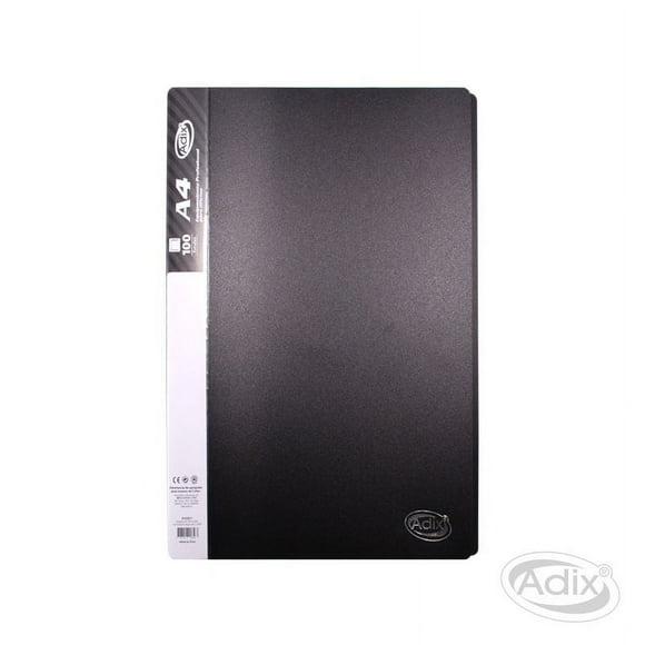 Carpeta A4 100 Fundas C/estuche Negro