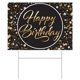 thumbnail image 1 of Letrero de jardín Happy Birthday con confeti dorado y plateado, 1 of 7