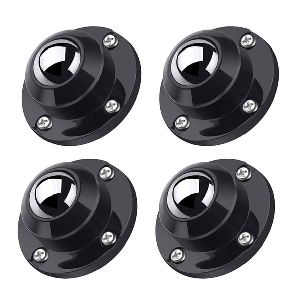 PlusRoc 4 Pack 1 Inch Self Adhesive Caster Wheels for Furniture