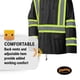 thumbnail image 4 of Traje impermeable Pioneer Hi Vis, ligero e impermeable, de seguridad, 4 of 9