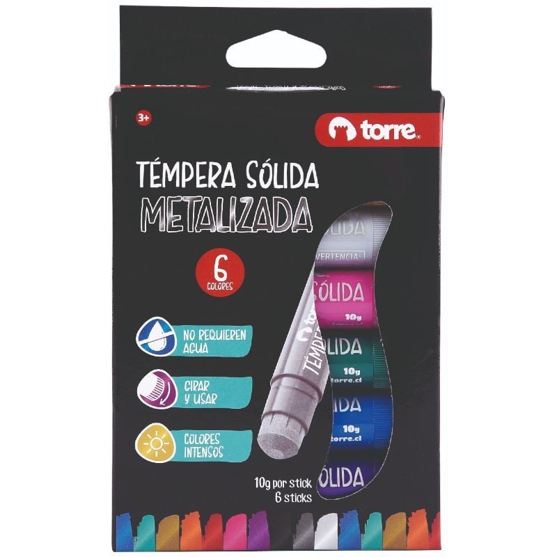Tempera Sólida 6col Meta Torre