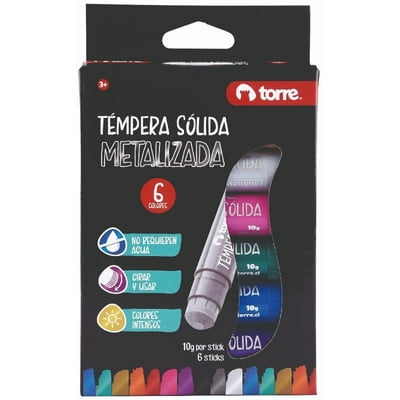 Tempera Sólida 6Col Meta  Torre