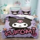 thumbnail image 1 of Kuromi bedding set cartoon anime Kuromi melody quilt duvet cover pillowcase kid girls Gothic bed set twin Queen King Size, 1 of 1