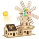 thumbnail image 1 of Kit de rompecabezas de madera 3D alimentado por energía solar Windmill House STEM, 1 of 7