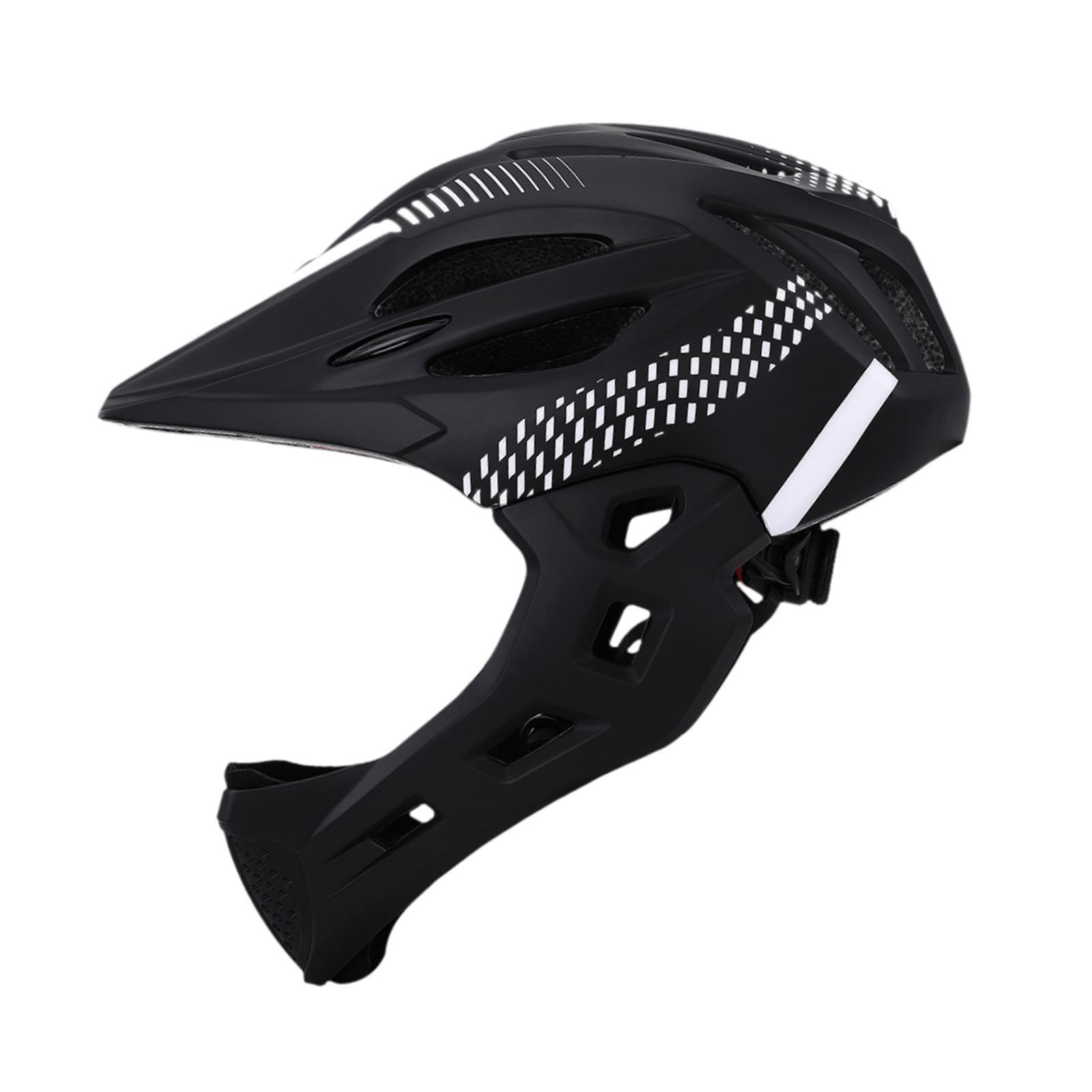 Ioensy - Casco Integral De Bicicleta Para Niños Con Protección Para La Cabeza, Color Negro Y Blanco