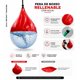 thumbnail image 2 of Saco de Boxeo de Agua Portátil Rojo PVC para Entrenamiento de Reacción, 2 of 3