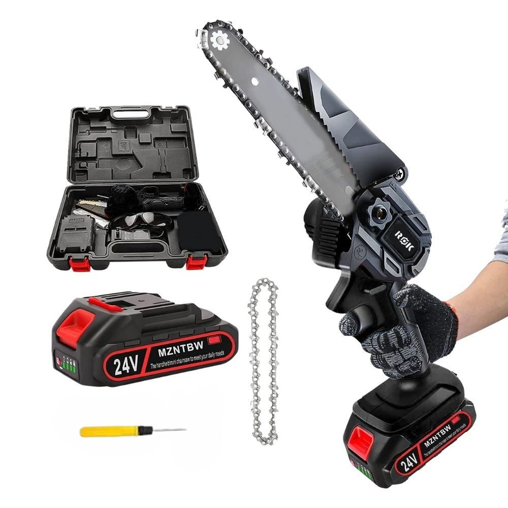 Novystor - Motosierra Eléctrica Inalámbrica Portátil De 6 Pulgadas