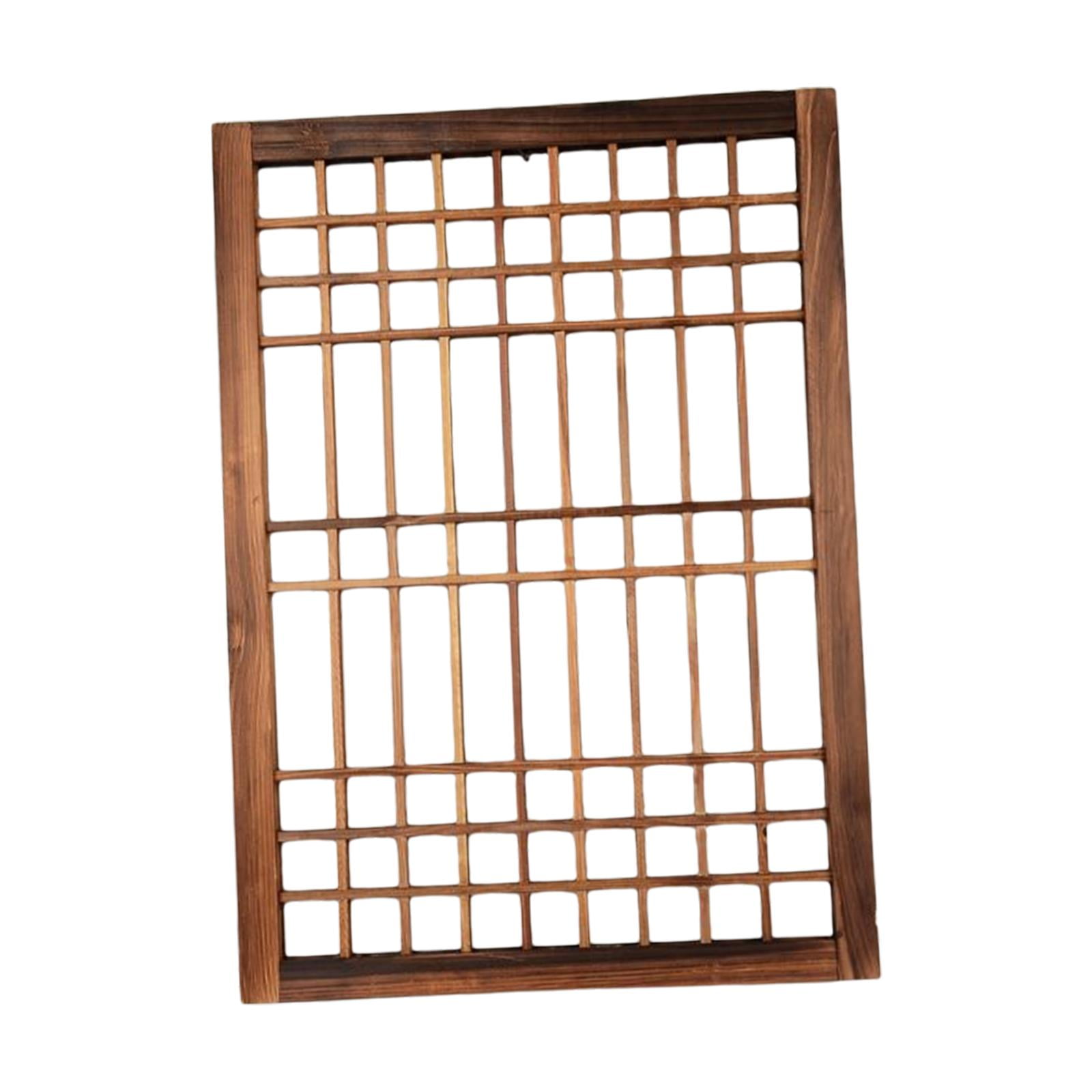 Ioensy - Marco De Ventana Enrejados De Patio Panel De Ventana De Madera Frontones De Pared Fácil De Colgar