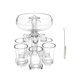 thumbnail image 3 of Dispensador De 6 Vasos De Vino Transparente Para Fiestas, Fiestas, Bodas, Con Cepillo Para 6 Tazas, 3 of 3