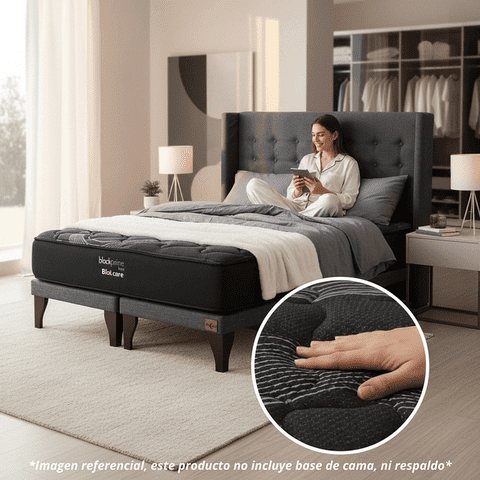 Colchón 2 Plazas Bloccare Black Prime Uno L200
