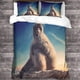 thumbnail image 3 of Juego de ropa de cama de 3 piezas con funda nórdica estampada de mono y gorila, de microfibra suave, con funda nórdica, fundas de almohada y cierre de cremallera., 3 of 3
