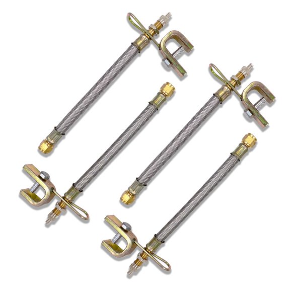 CKAuto Extensores de Vástago de Válvula de Metal de 7\"/180 mm – Juego de 4 Piezas