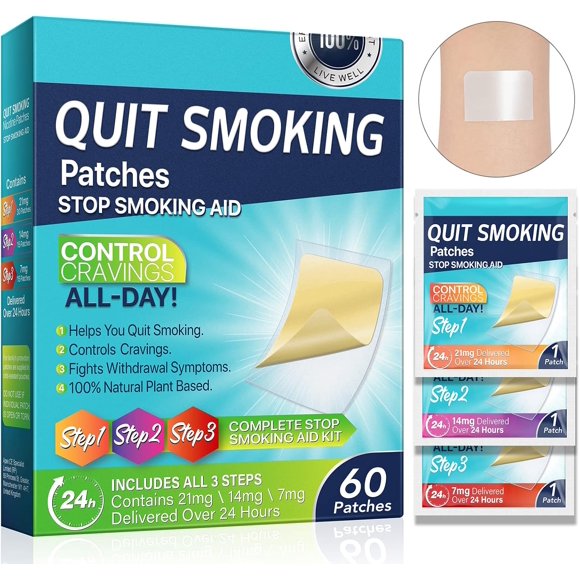 Parches Cq 3 Pasos Step 1 Step 2 Step 3 Para Dejar De Fumar