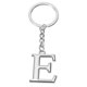 thumbnail image 1 of Uxcell Llavero de Letra Inicial Llave Cadena Colgante Anillo de Llave Decoración de Bolsa Mochila Plata, 1 of 4