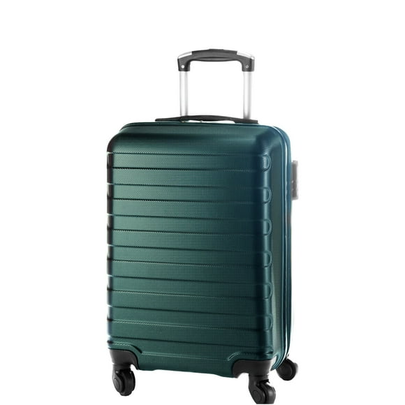 Maleta De Viaje Para Cabina Color Verde Oscuro Raya