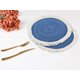 thumbnail image 5 of REGALWOVEN Manteles Rústicos Juego de 6 Manteles Redondos de Ratán para Decoración de Mesa de Comedor Interior Exterior Mantel de Cocina Limpiar con Paño Azul 15*15in, 5 of 6