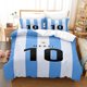thumbnail image 1 of Football Player M-a-s-s-e-y Series Bedding Digital Printed Three-Piece Set, 1 of 5