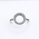 thumbnail image 4 of Anillo Solitario Circular Circonitas Pavé y Corazones, Talla 8, Plata 926, 4 of 6