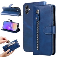 Gangxun - Funda Con Cremallera Para Samsung Galaxy A05, Carcasa Cartera De Cuero Pu Con Soporte Y Tarjetero