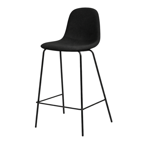 Oh! Mi Hogar ® - Taburete Eames De Lino Base Negro 66Cm