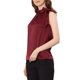 thumbnail image 4 of INSPIRE CHIC Blusas de Trabajo Sólidas sin Mangas para Mujer con Lazo en el Cuello de Satén M Burdeos, 4 of 7