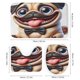 thumbnail image 3 of Pug-theme 4-Piece Shower Curtain Set with Rugs, Waterproof Bathroom Decor Set Includes Bath Mat, U-Shaped Rug, Toilet Lid Cover and Curtain with Hooks, 3 of 6
