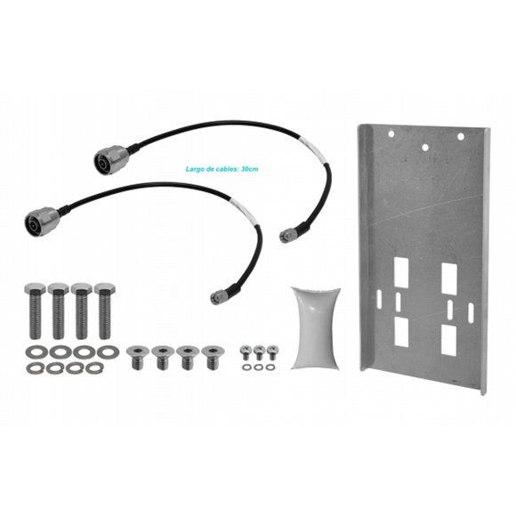 UHP-39 Antena ALGCOM con aislador y radomo integrados para banda de 11GHz, reflector de 1,2 metros, ganancia de 39dBi, rango de 10,0 a 11,7GHz, ancho de haz de 1,4°, configuración 2x2 y dos conectores
