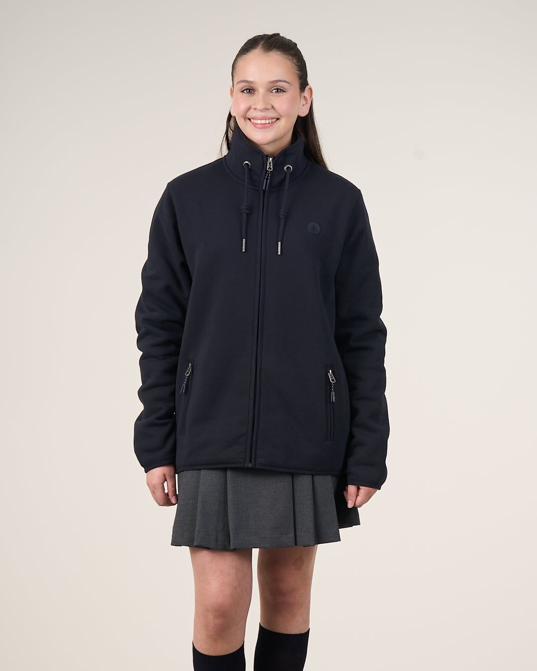 Poleron Escolar Niña Franela Cierre Sp29 (S-Xl) Polemic