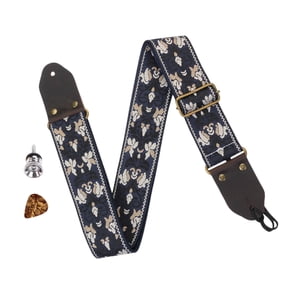 Magideal - Correa De Guitarra Acústica, Correa De Bajo De Guitarra Eléctrica, Instrumento De Cinturón De Hombro De Instrumentos Premium Y Lúctito Portátil, Azul