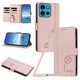 thumbnail image 1 of Funda Cartera Trébol para Motorola Moto G75 5G con Ranuras Tarjetas y Carga Inalámbrica Rosa, 1 of 6