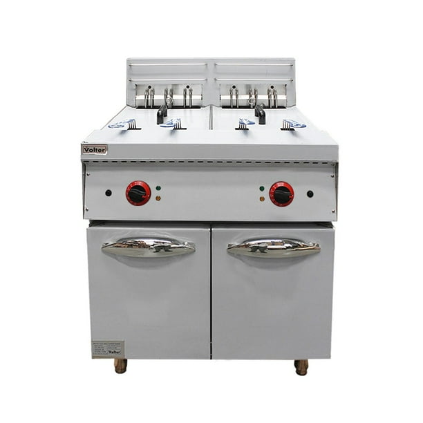 Freidora Saro EF 88 - Acero Inoxidable, Con Termostato Ajustable Y Elementos Extraíbles, Para Uso Profesional