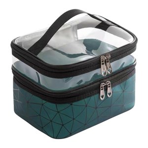 Ioensy - Neceser De Maquillaje Transparente Visible Para Artículos De Tocador Champú Joyería Verde