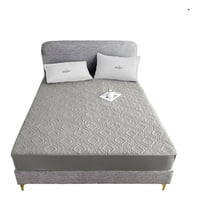 Genérico - Cubre Colchón 2 Plazas Impermeable Protector Gris