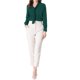 thumbnail image 2 of INSPIRE CHIC Blusas de Mujer de Manga Larga Chiffon Plisado con Lazo en el Cuello Camisa de Oficina XS Verde Oscuro, 2 of 8