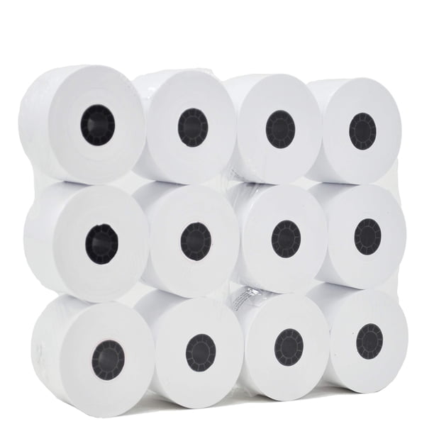 Rollos de papel de cinta adhesiva blanca para máquina de sumar (25 rollos) de 58 mm x 45,75 m