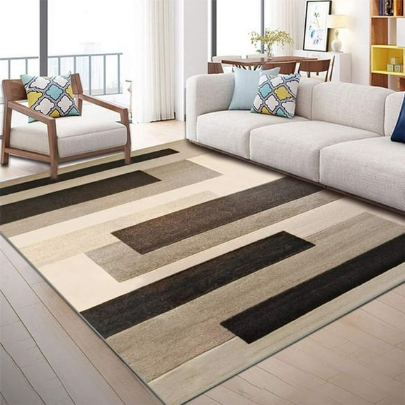 Alfombra pequeña 160x200 marrón Tetris wym Moderno